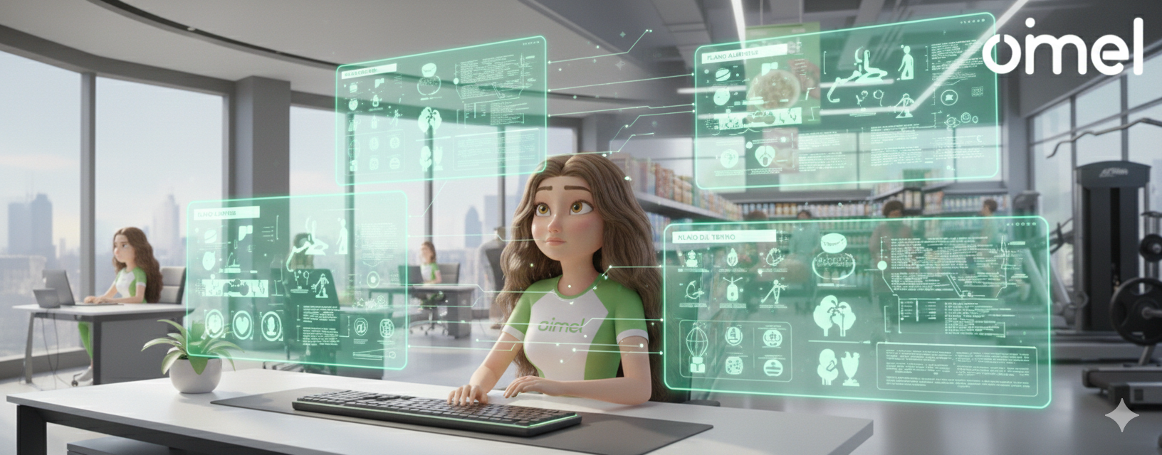 Mel analisando dados com inteligência artificial